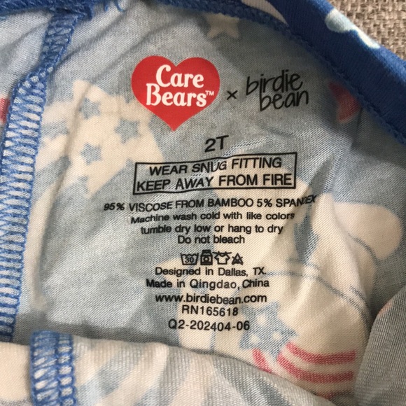 Birdie Bean X Care Bears American Cares 2 Piece Pajama Short Set - Picture 6 of 6